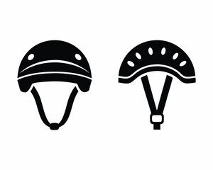 Bike Helmet icon silhouette vector illustration