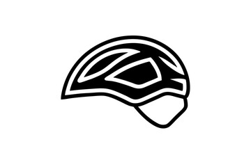 Bike Helmet icon silhouette vector illustration