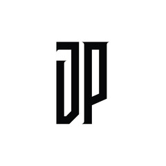 JP monogram logo design letter text name symbol monochrome logotype alphabet character simple logo