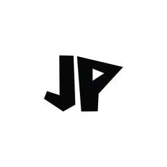 Obraz premium JP monogram logo design letter text name symbol monochrome logotype alphabet character simple logo