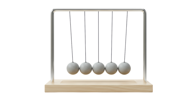 Isolated Newton's Cradle