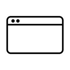 Minimal Web Browser Window Outline Icon