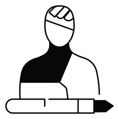 Legal vector Icon design Depicting Personal Injury Law Concepts