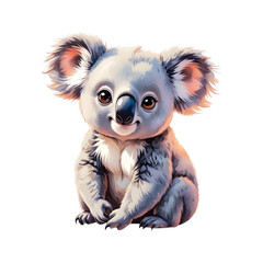 Fototapeta premium watercolor cute koala
