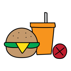 no junk food vector illustrator 