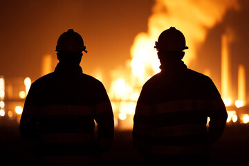 Firefighters conduct urgent operation at industrial site following chemical spill in the afternoon