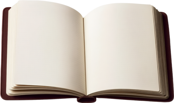 Opened Blank Book, Ready for Writing