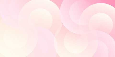 Minimalist banner background pastel colorful  pink and yellow gradations. Circle effect style modern art simple