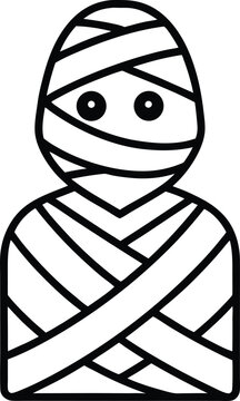 mummy wrapped in bandages clip art preview