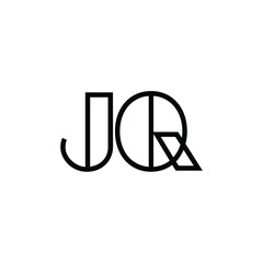 JQ monogram logo design letter text name symbol monochrome logotype alphabet character simple logo