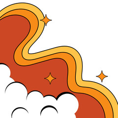 Groovy Retro Corner Frame