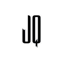 JQ monogram logo design letter text name symbol monochrome logotype alphabet character simple logo