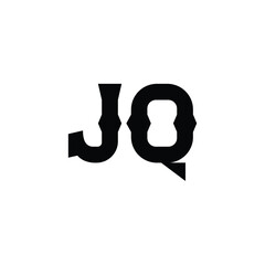 JQ monogram logo design letter text name symbol monochrome logotype alphabet character simple logo