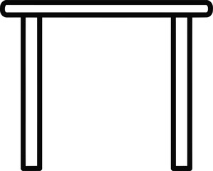 Minimalist Table Icon: A simple, clean graphic of a table. The design is straightforward, suitable for various design concepts
