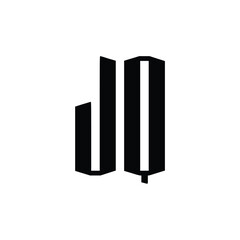 JQ monogram logo design letter text name symbol monochrome logotype alphabet character simple logo