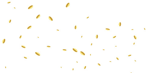 Elegant golden glitter background featuring falling confetti, shimmering particles, and radiant golden dust.  Golden glitter background. Falling glitter confetti. Luxury sparkling confetti.