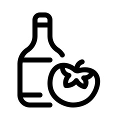 ketchup icon with line style, perfect for user interface projects