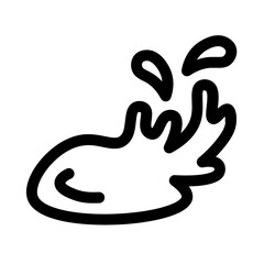 splash icon with line style, perfect for user interface projects