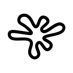 splotch icon with line style, perfect for user interface projects