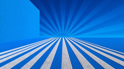 Blue Ray Burst Abstract Path to Success.