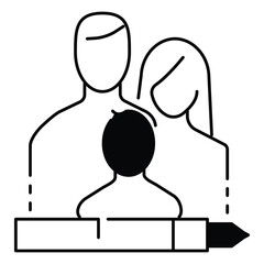 Legal vector Icon design Depicting Family Law Concepts Clearly