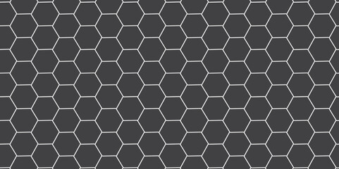 Honeycomb pattern with hexagon mesh. Texture bee comb grid. Flat vector illustration isolated on white background