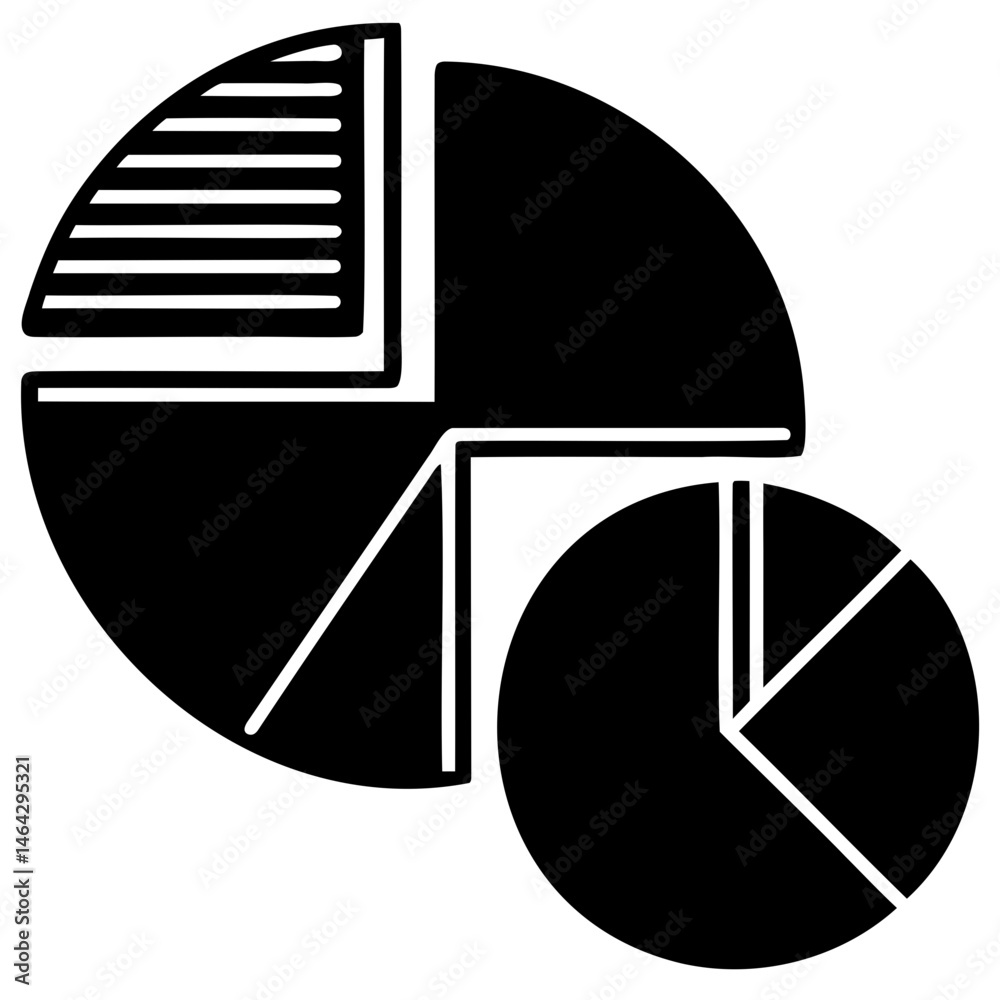 Poster pie chart infographic data analysis and statistics presentation for business and finance report use 