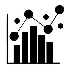 Data analysis graph chart diagram infographic information presentation report visualization statistics stock 100 isolated on transparent background