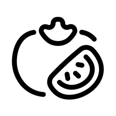 tomato paring icon with line style, perfect for user interface projects