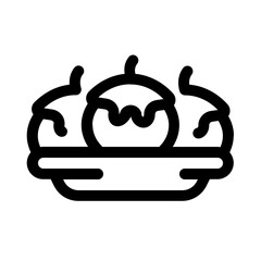 tomato fruit icon with line style, perfect for user interface projects