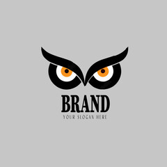 Owl Logo vector , Monogram , brand name