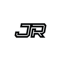 JR monogram logo design letter text name symbol monochrome logotype alphabet character simple logo
