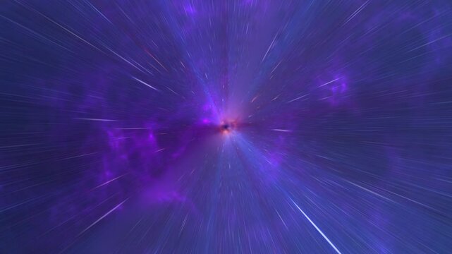 Hyperspace for scientific films, screensaver universe background, 4k footage