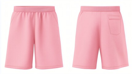 Blank pink shorts for your design mockup	