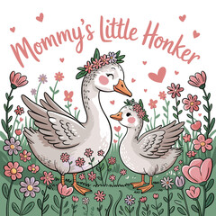 goose, funny goose, happy mothers day, mom mug, best mom ever, sublimation designs, popular trends, daughter to mom gifts, watercolor flower, mother day, mug wrap, gift for daughter, mother and daught