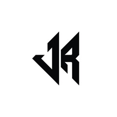 JR monogram logo design letter text name symbol monochrome logotype alphabet character simple logo