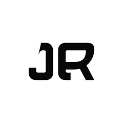 JR monogram logo design letter text name symbol monochrome logotype alphabet character simple logo