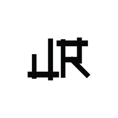 JR monogram logo design letter text name symbol monochrome logotype alphabet character simple logo