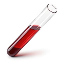 test tube blood isolated on white background