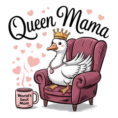 goose, funny goose, happy mothers day, mom mug, best mom ever, sublimation designs, popular trends, daughter to mom gifts, watercolor flower, mother day, mug wrap, gift for daughter, mother and daught