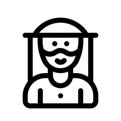 muslim icon with line style, perfect for user interface projects