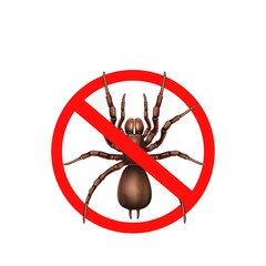No Spider sign. A warning sign indicating the prohibition of a Spider.