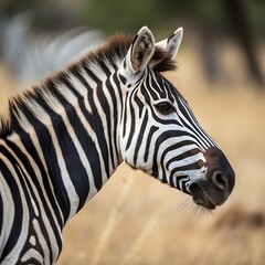 Fototapeta premium close-up of an african zebra