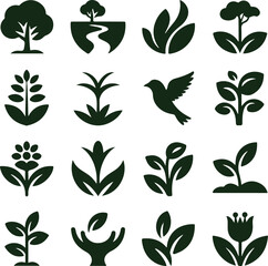 Ecology icons set illustration vector .