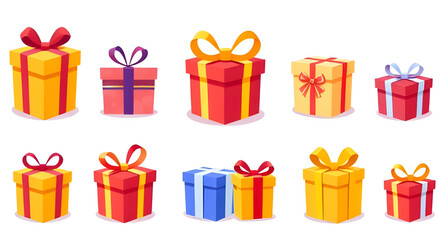 Fototapeta premium set of christmas gifts