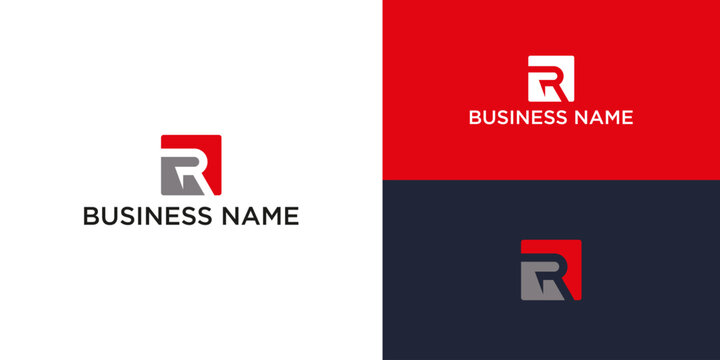 Modern "R" Logo Design with square design - Powered by Adobe