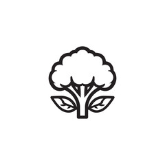 Broccoli. Cauliflower logo template