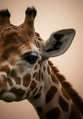 Obraz premium Close-up giraffe profile