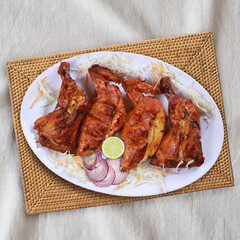 BBQ grilled chicken 4 pieces, spicy asian food