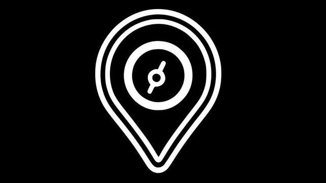 Location Pin Icon Animation Vector